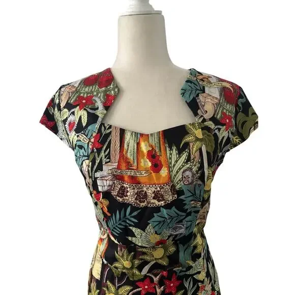 Grace Karin Frida Kahlo Print Dress - Picture 2 of 6